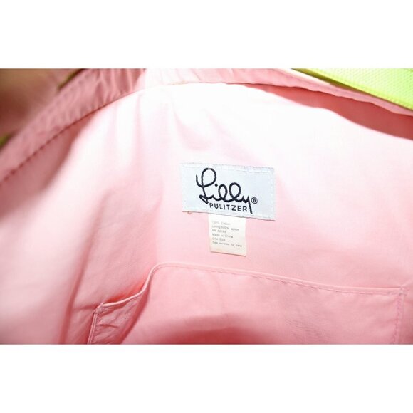 Lilly Pulitzer Dune Buggy Floral print purse Pink and Green Tote Lady Bug - Picture 8 of 9